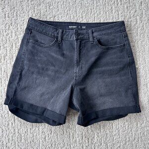 Old Navy Black High-Waisted "Wow" Jean 5" Inseam Shorts